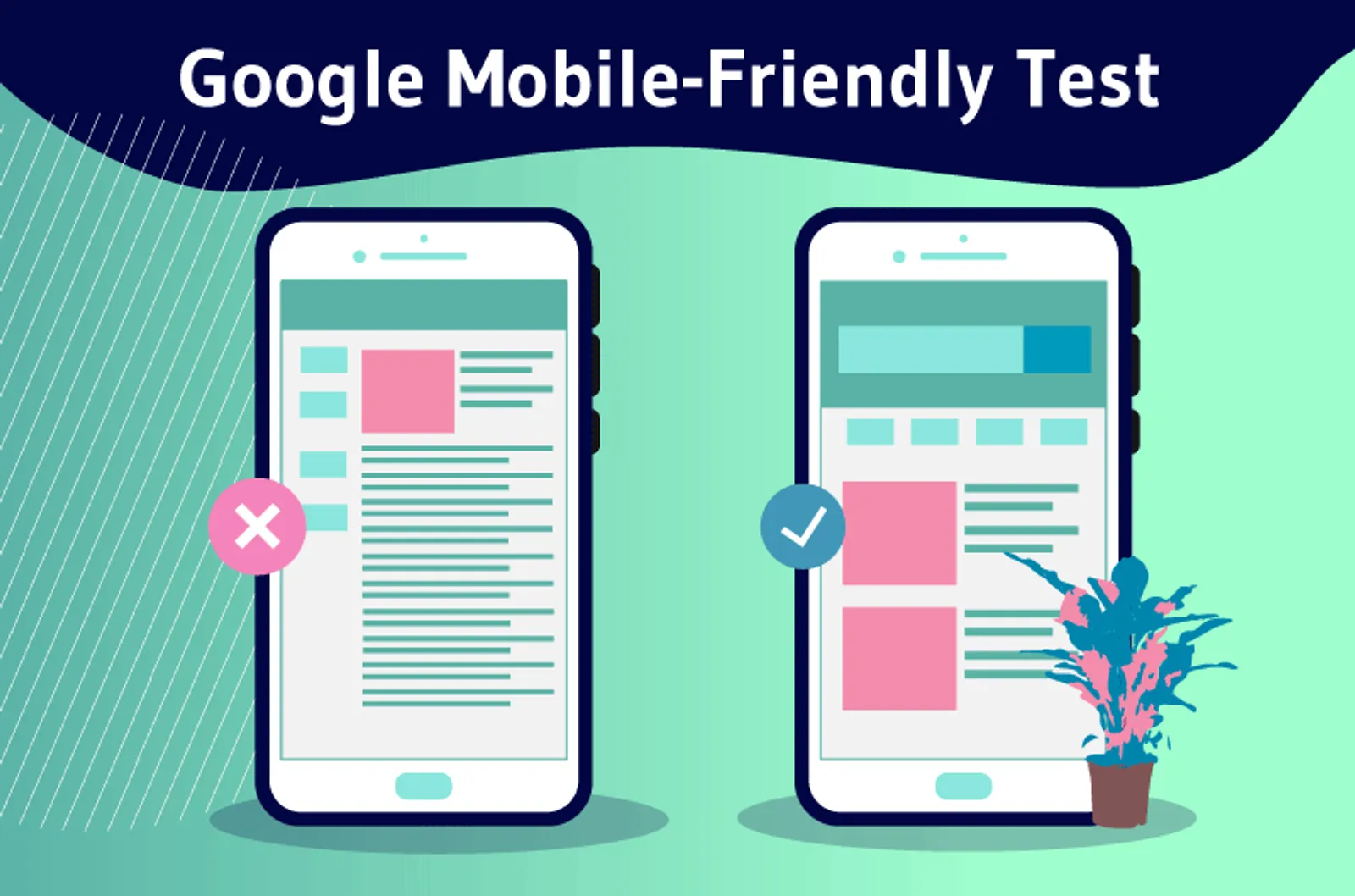 Google Mobile Friendly Test interface, used to assess the mobile version compatibility of a website.