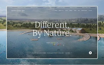 Western Sydney Lakes website by Q Agency