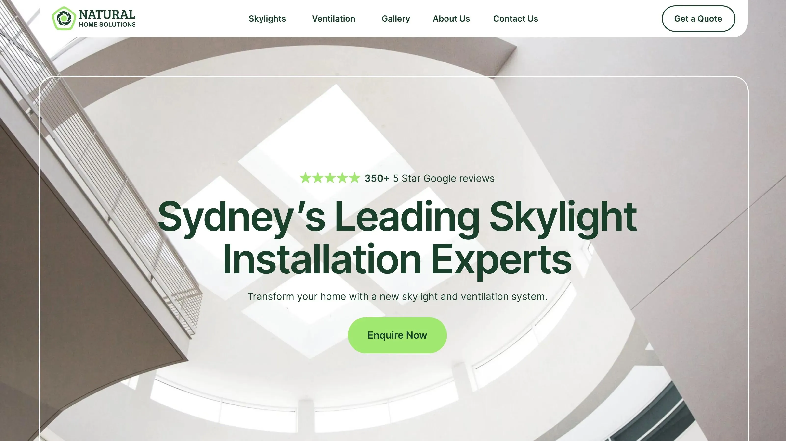 Natural Home Solutions website by Q Agency
