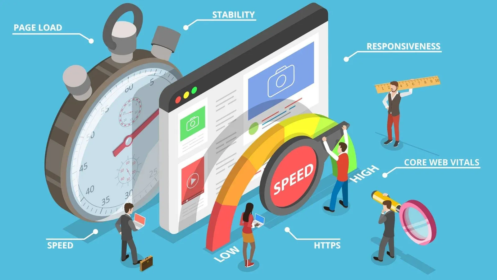 Enhancing website performance by focusing on site speed and core web vitals.
