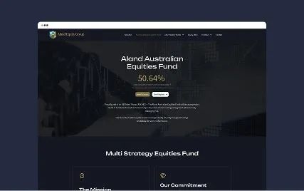 Aland Equity Group website results by Q Agency