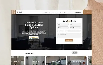 D&R Blinds website by Q Agency