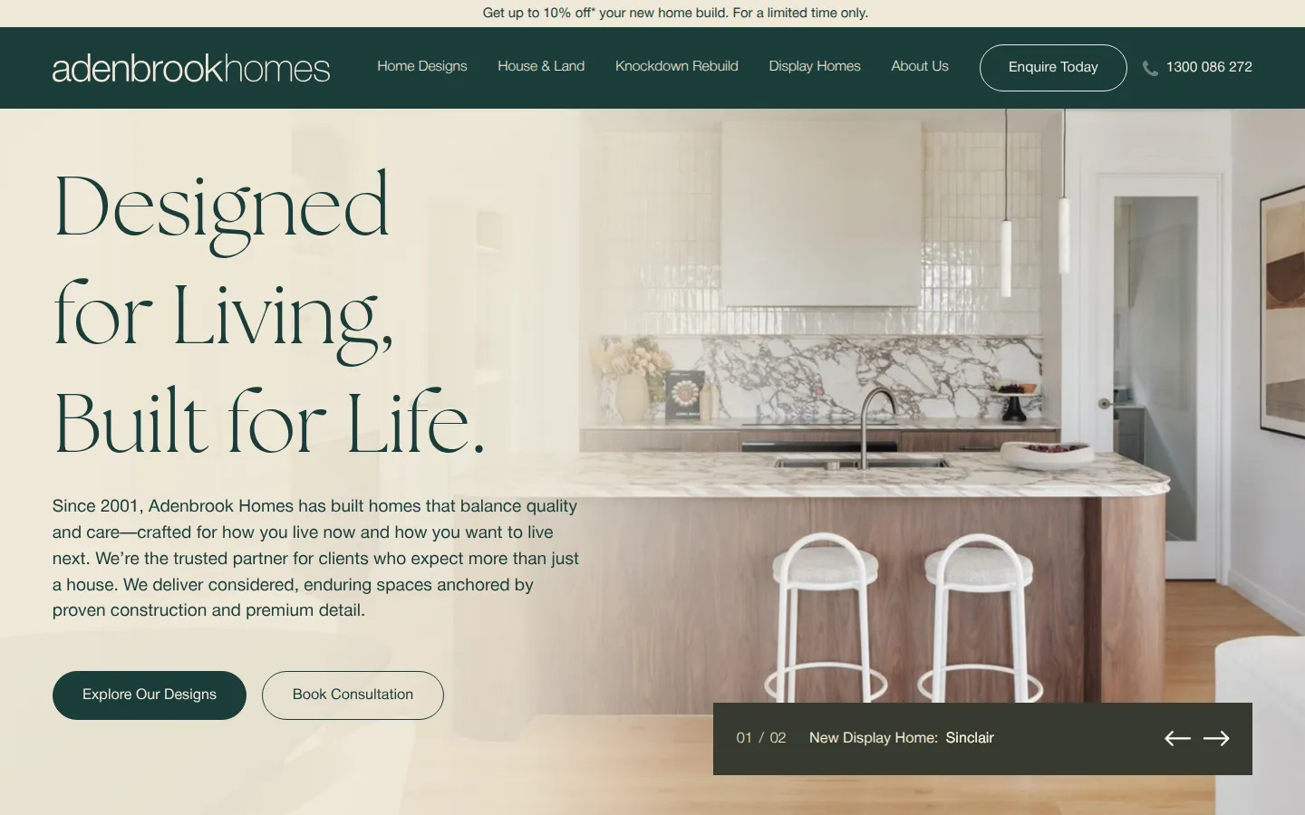 Adenbrook Homes website