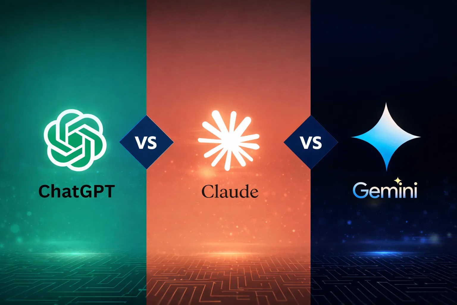 ChatGPT, Claude and Gemini