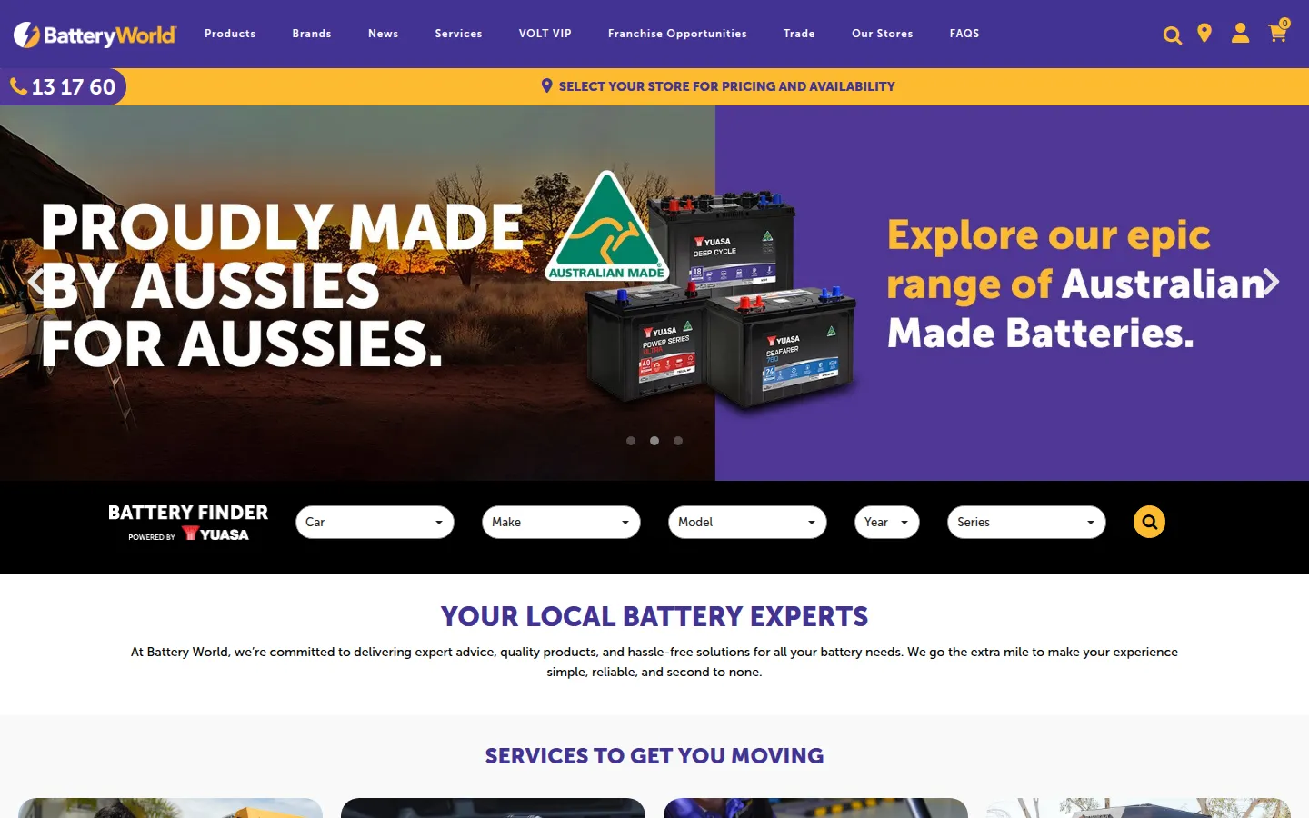 Battery World website