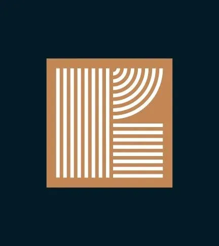 D&R Blinds brand mark: white slat lines forming a D and R inside a copper square on navy