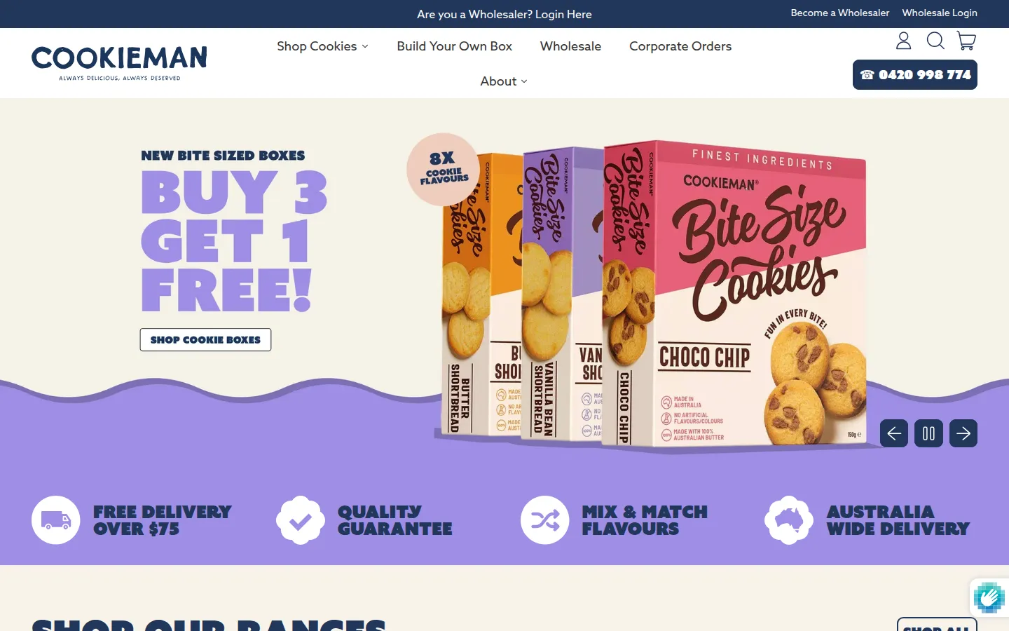 Cookieman website