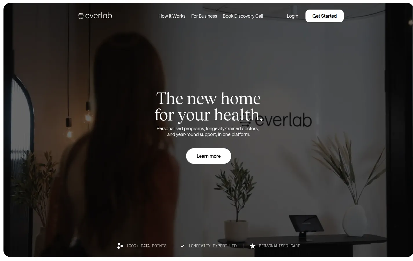 Everlab website by Q Agency