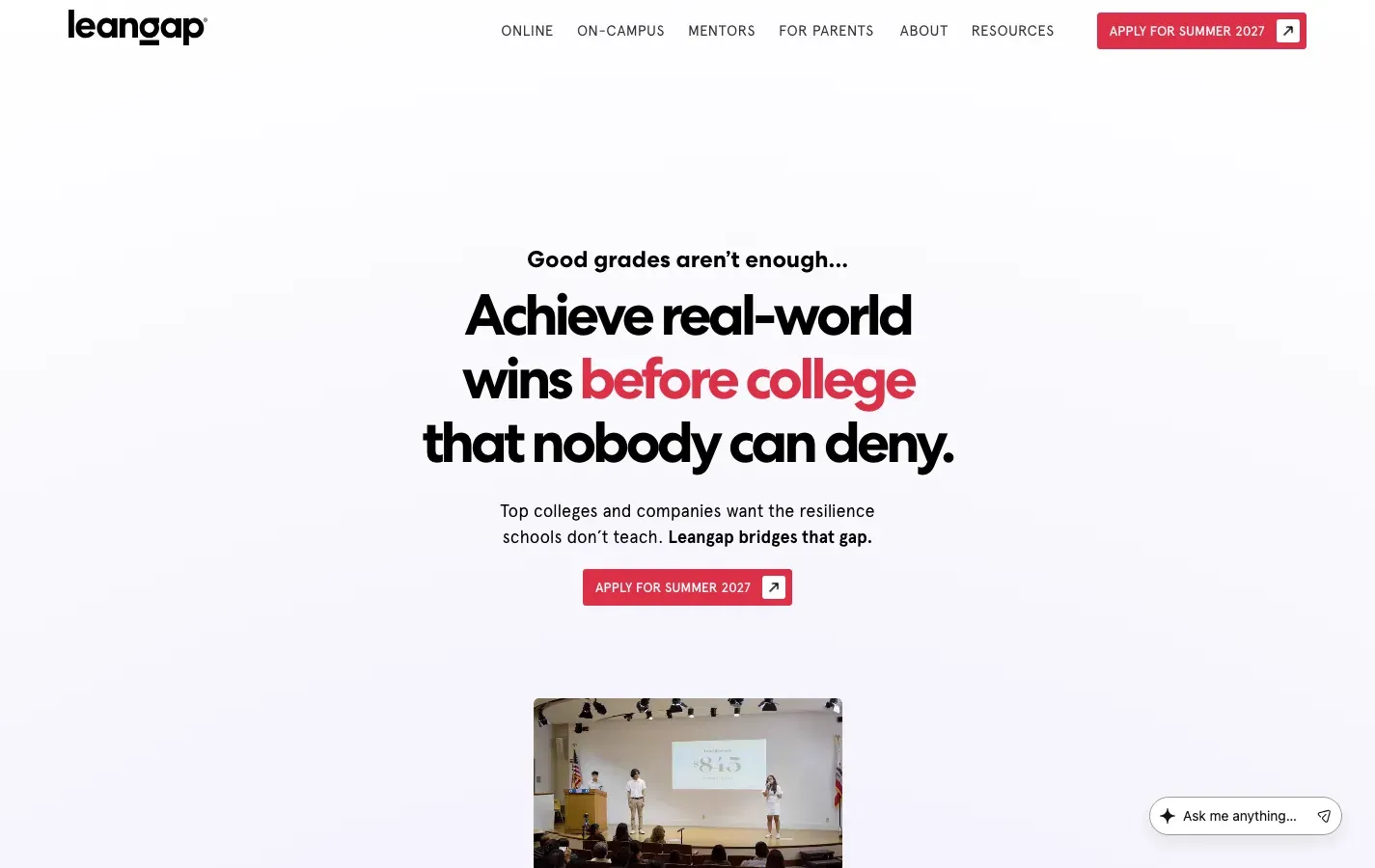Leangap website, built in Webflow by Q Agency