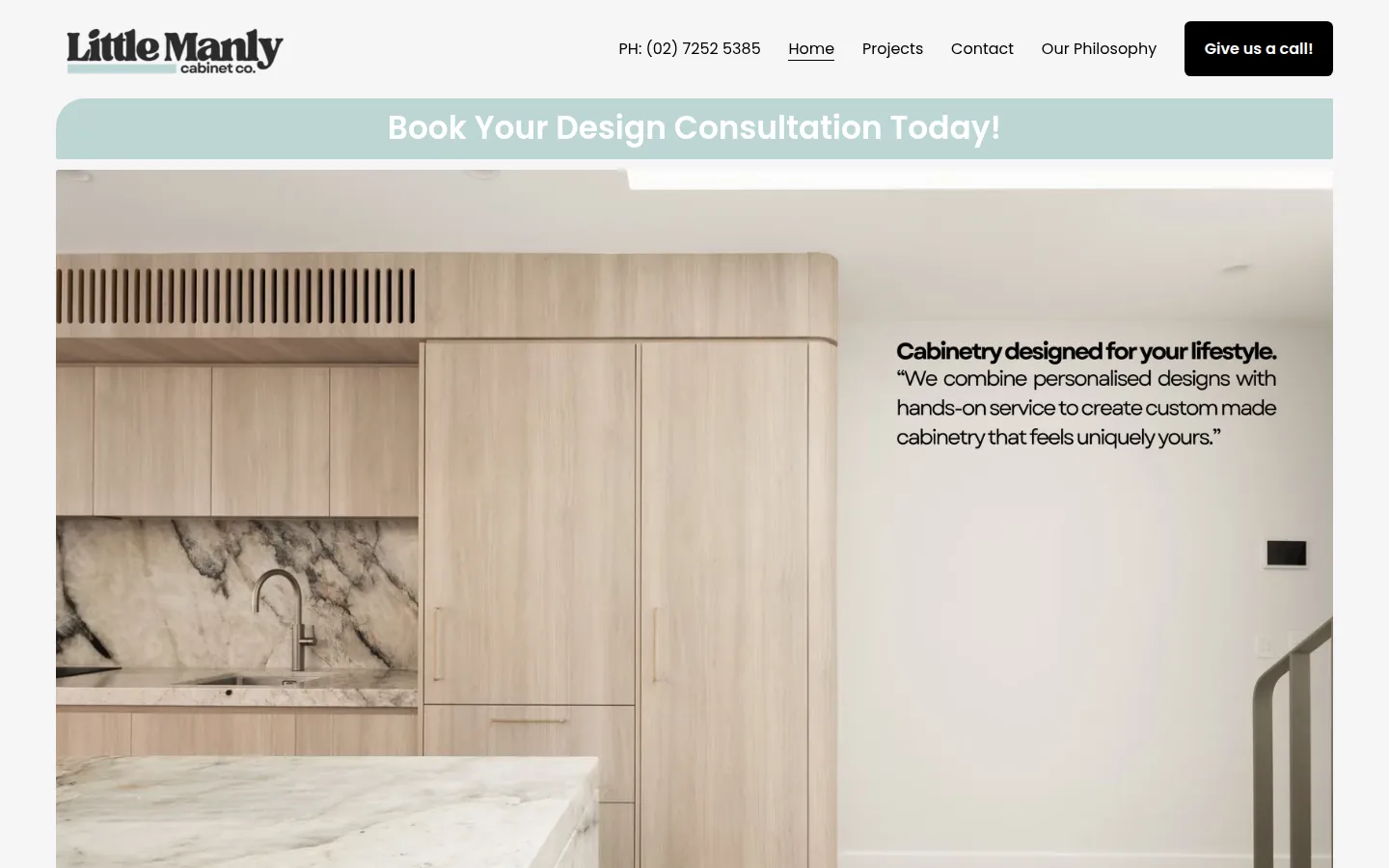 Little Manly Cabinet Co website