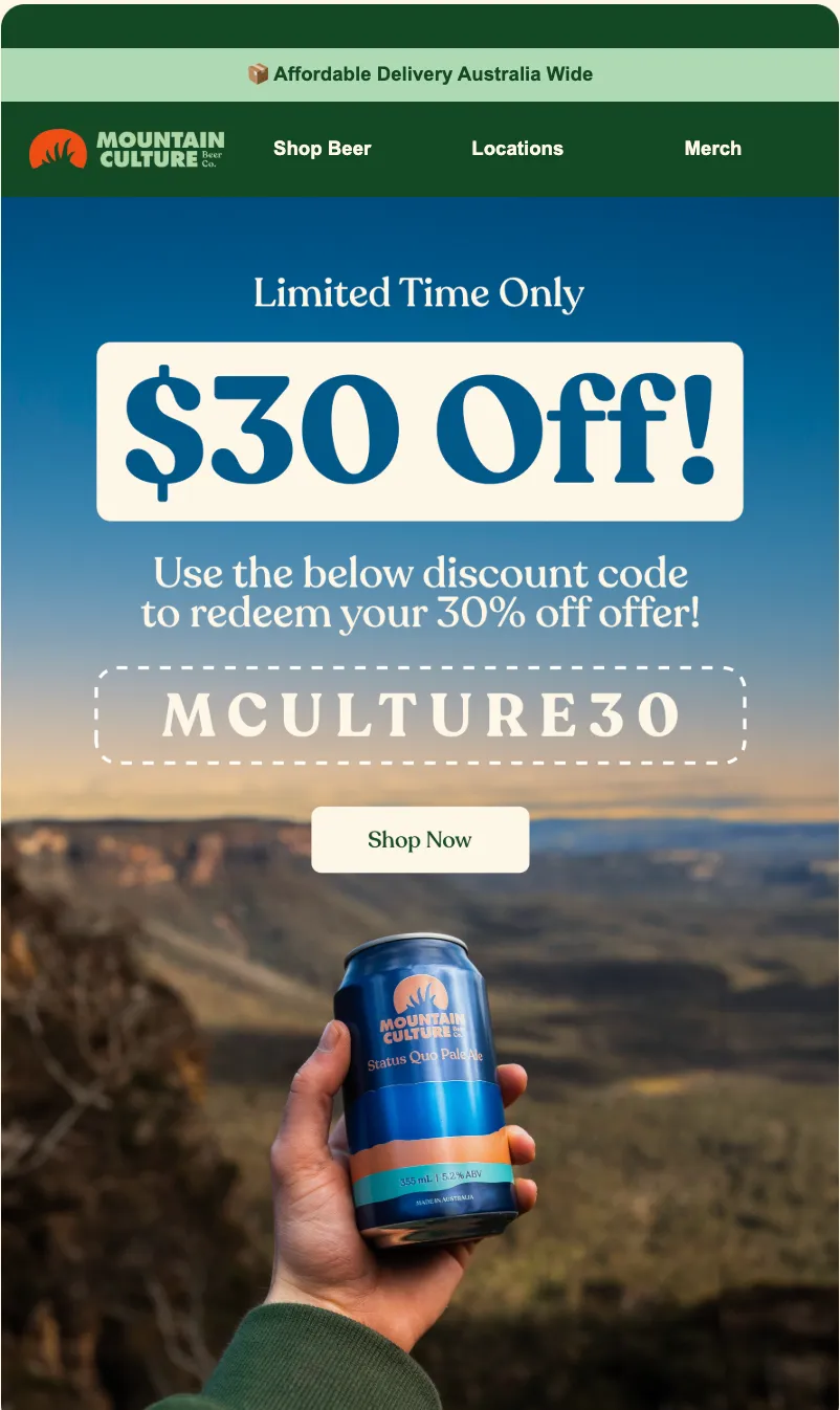 Mountain Culture offer email