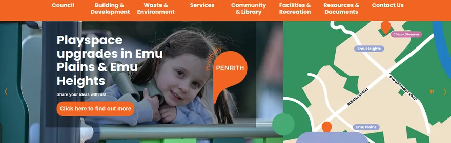Penrith City Council website, a client of Q Agency