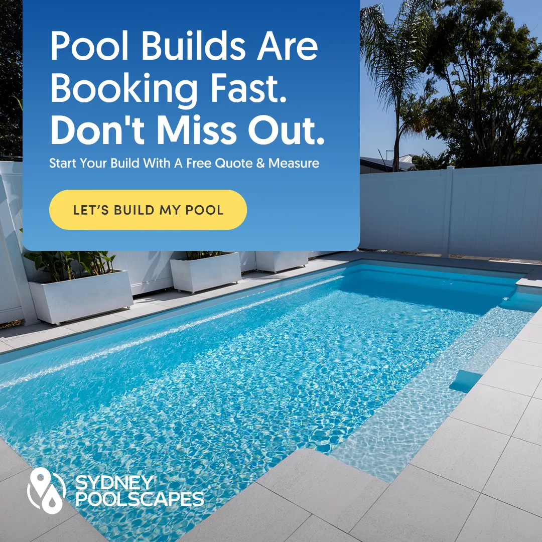 Sydney Poolscapes Meta ad, pool builds booking fast